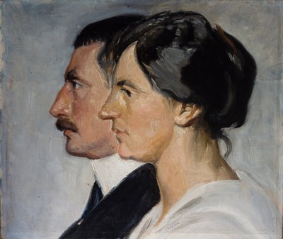 King Christian X and Queen Alexandrine of Denmark by Michael Peter Ancher